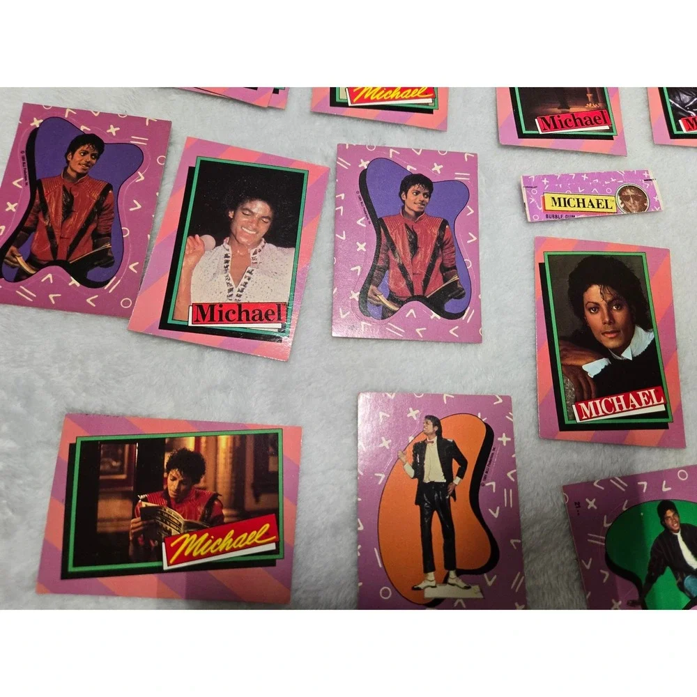 Vintage 1984 Michael Jackson Trading Cards & Stickers Lot Thriller Era Topps MJJ